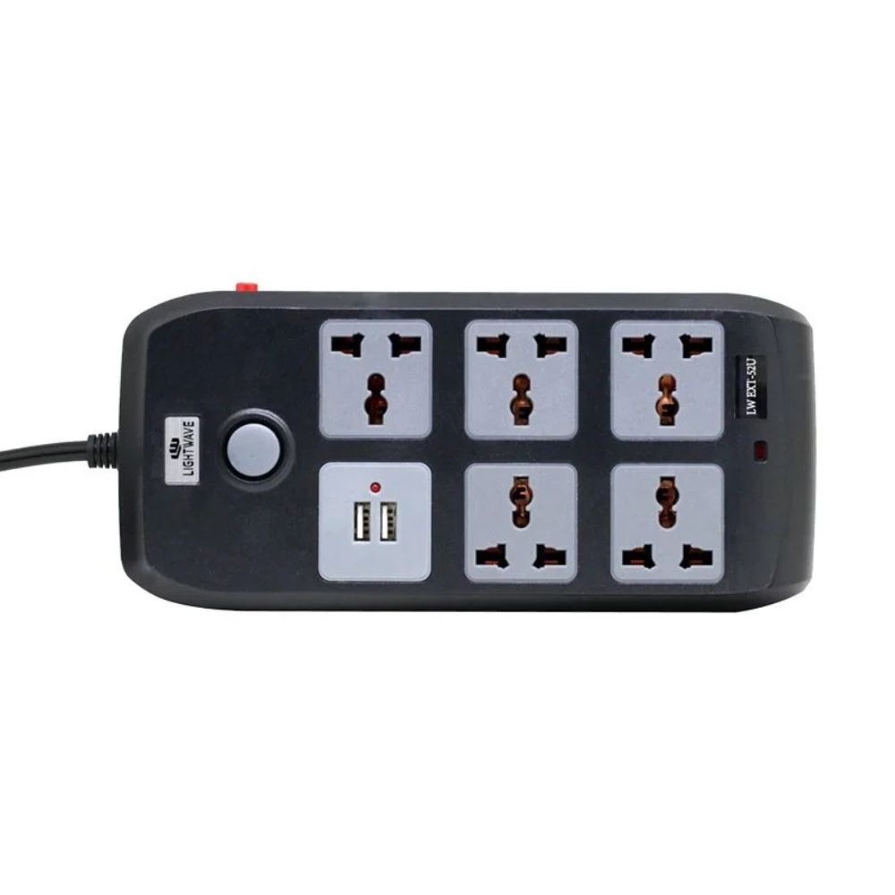 Lightwave Extension Socket- 3 Metres 5 WAY-LW EXT 52U