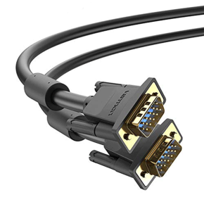 Vention VGA(3+6) Male to Male Cable with ferrite cores 1M Black-DAEBF