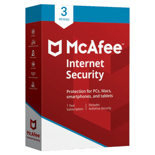 McAfee Antivirus 3 User 1 Year - Reliable Protection